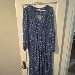 Levi's Blue Dress with White Floral Pattern